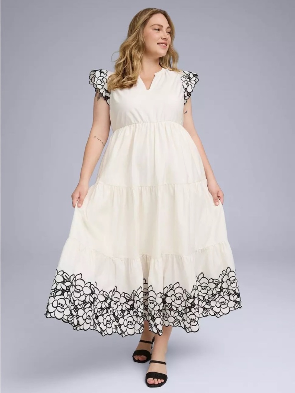 NWT Torrid Belle Isle Tiered Maxi Dress, Cream, size 16W
